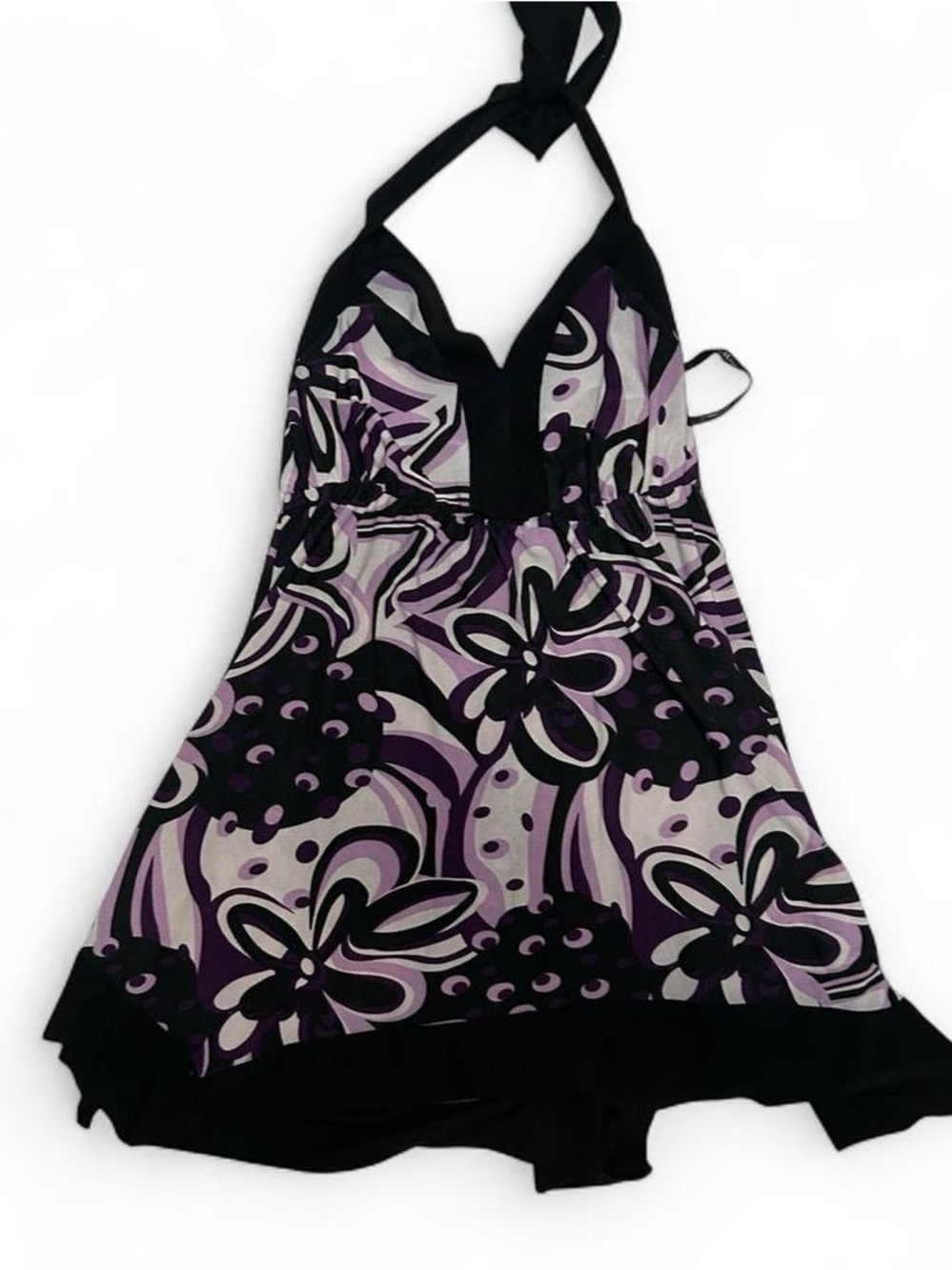Majora Purple and Black floral Top